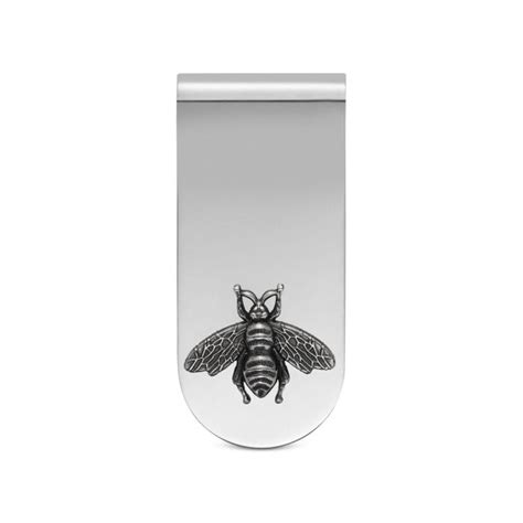 Gucci Sterling Silver Bee Motif Money Clip 